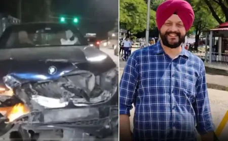 धौला कुआं में BMW कार और मोटरसाइकिल की टक्कर, हादसे में वित्त मंत्रालय के अधिकारी की मौत