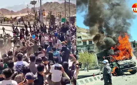 लेह में Gen Z का हिंसक प्रदर्शन, चार की मौत और 80 से अधिक घायल, इंटरनेट पर लगी रोक 