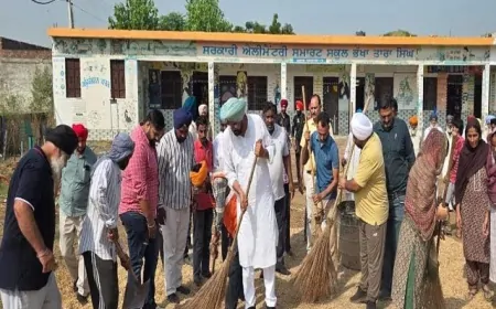 डेरा बाबा नानक के स्कूलों में  बाढ़ के बाद चलाया गया सफाई अभियान