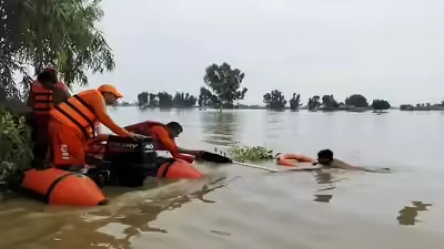 भारत-पाकिस्तान सीमा पर बाढ़ से बेहाल, सीमा पर लगी फेंसिंग को पहुंचा नुकसान