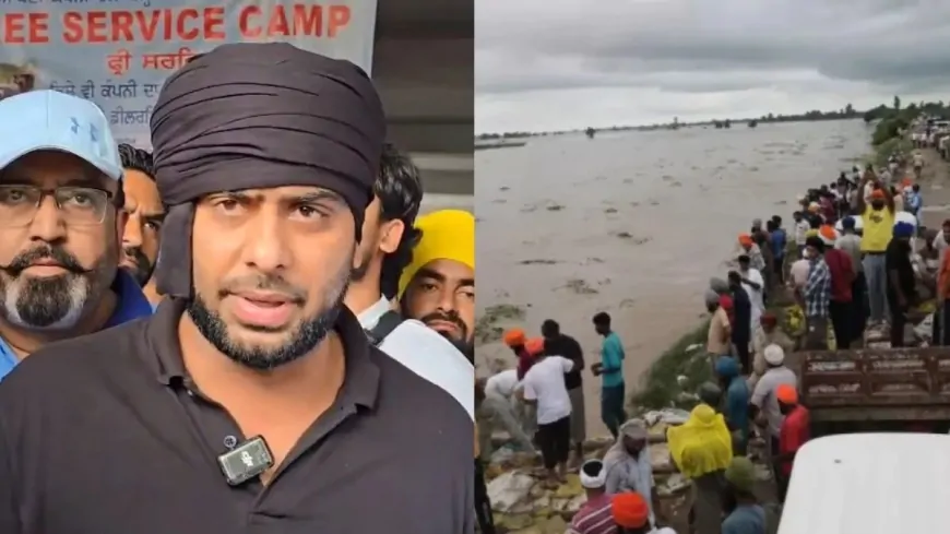 बाढ़ पीड़ितों की मदद के लिए उठे हाथ, राहत सामग्री लेकर पहुंचे पंजाबी सिंगर मनकीरत औलख