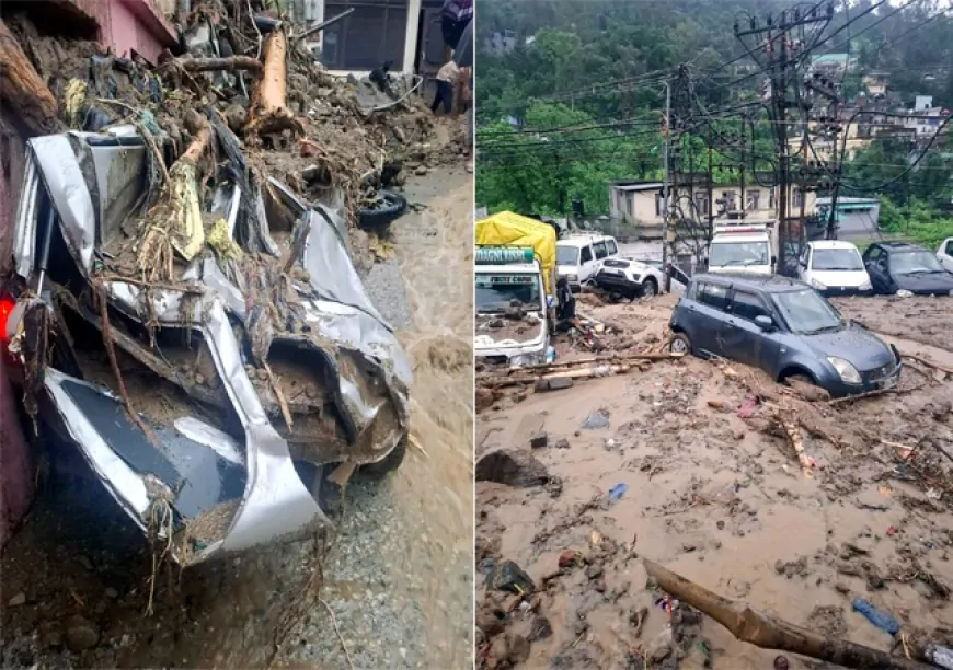 मंडी में बादल फटने से जनजीवन अस्त व्यस्त, आपदा प्रभावित क्षेत्र का जयराम ठाकुर ने लिया जायजा