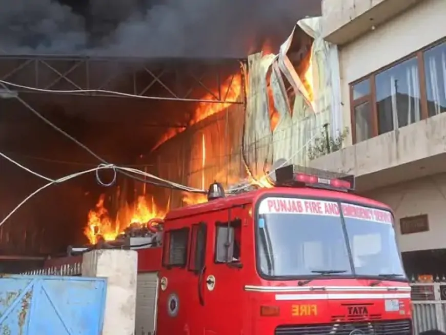 कपूरथला में गद्दे बनाने वाली फैक्ट्री में लगी भीषण आग, लाखों का हुआ नुकसान