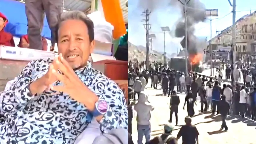 लेह हिंसा मामले में सोनम वांगचुक गिरफ्तार, सरकार ने दो दिन पहले हुई हिंसा का माना जिम्मेदार