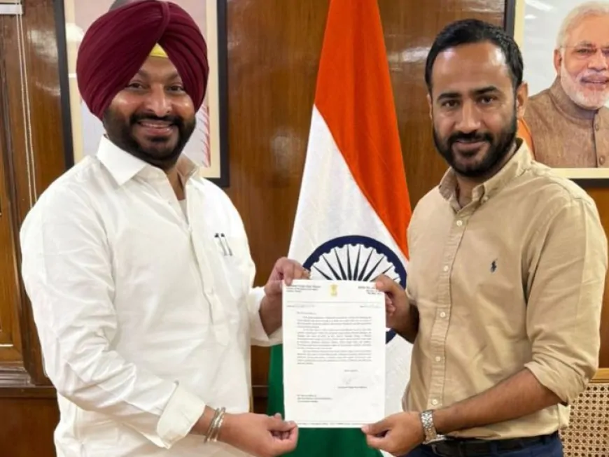 केंद्रीय राज्य मंत्री  रवनीत सिंह बिट्टू से मिले सांसद मीत हेयर, बरनाला में वंदे भारत ट्रेन के ठहराव की मांग