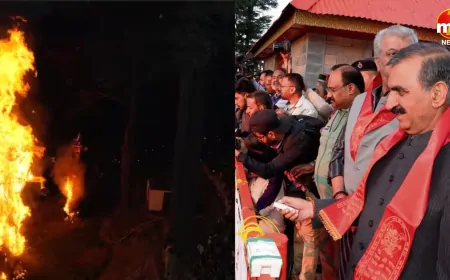CM सुखविंदर सिंह सुक्खू ने शिमला के जाखू में  किया रावण का पुतला दहन
