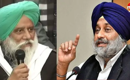 समराला में सुखबीर सिंह बादल और बलबीर सिंह राजेवाल की मुलाकात, कृषि और पंजाब की राजनीति पर हुई चर्चा