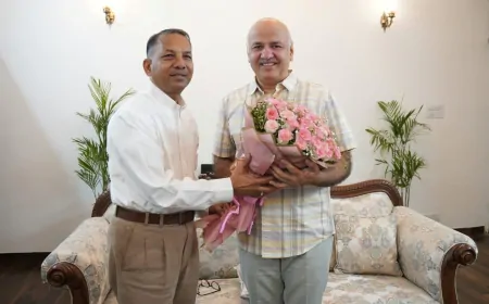 राजिंदर गुप्ता ने मनीष सिसोदिया से की मुलाकात, AAP के राज्यसभा उम्मीदवार हैं राजिंदर गुप्ता