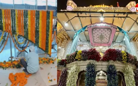 श्री गुरु रामदास जी के प्रकाश पर्व पर नगर कीर्तन, श्री हरमंदिर साहिब जी को फूलों और लाइटों से सजाया गया