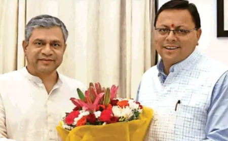 CM धामी ने रेल मंत्री अश्विनी वैष्णव से की मुलाकात, देहरादून-हरिद्वार स्टेशन को आदर्श स्टेशन बनाने पर हुई चर्चा