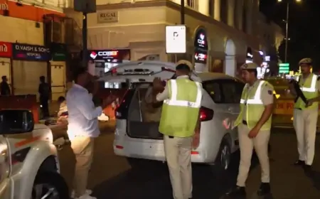 राजधानी दिल्ली में पुलिस ने चलाया चैकिंग अभियान, वरिष्ठ अधिकारी भी रहे मौजूद