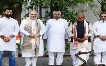 बिहार में NDA ने किया सीट शेयरिंग का ऐलान, BJP-JDU- 101, चिराग को 29, उपेंद्र कुशवाहा-मांझी को 6-6 सीटें