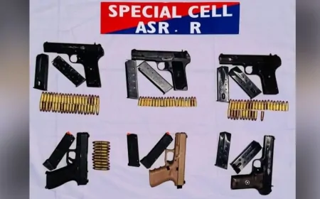 Amritsar : अंतर्राष्ट्रीय हथियार तस्कर गिरफ्तार, बरामद हुआ हथियारों का जखीरा 