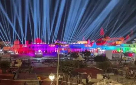 राम नगरी अयोध्या में दीपोत्सव की तैयारी, राम की पैड़ी पर लेजर और लाइट शो का किया गया ट्रायल 