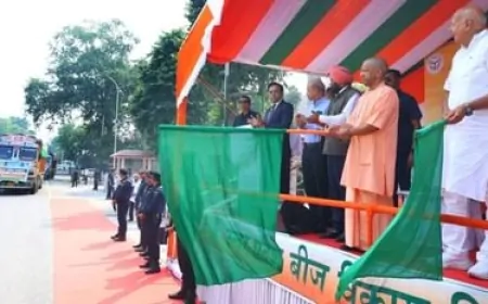 CM योगी ने पंजाब के किसानों की मदद को भेजा एक हजार क्विंटल गेहूं बीज