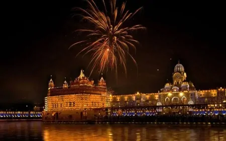 बंदी छोड़ दिवस पर श्री हरमंदिर साहिब में आस्था की अलौकिक झलक, लाखों दीपों से जगमगाया अमृतसर