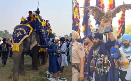 बंदी छोड़ दिवस पर निहंग सिखों ने घुड़सवारी के दिखाए जौहर, नगर कीर्तन में शामिल हुई संगत 