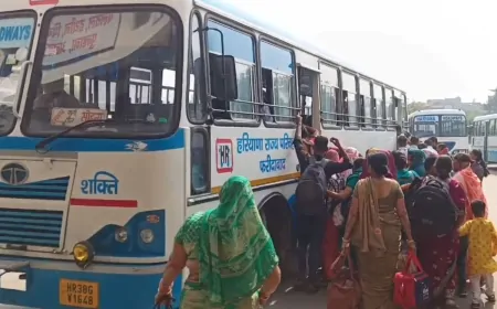 भाई दूज के पर्व पर हरियाणा रोडवेज की खास तैयारी, बल्लभगढ़ बस डिपो से चलाई गई अतिरिक्त बसें