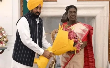 राष्ट्रपति द्रौपदी मुर्मू से मिले पंजाब CM मान, शहीदी शताब्दी समागम में शामिल होने का दिया न्योता