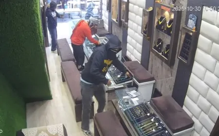 जालंधर में हथियार के बल पर की ज्वैलर की दुकान में दिनदहाड़े लूट