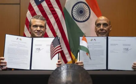 भारत-अमेरिका के बीच 10 साल का रक्षा समझौता, सैन्य सहयोग और तकनीकी साझेदारी में होगा नया अध्याय