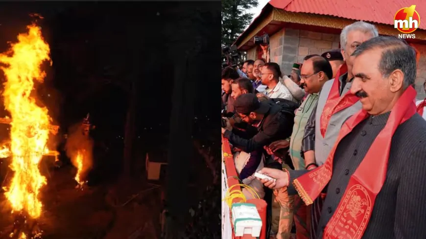 CM सुखविंदर सिंह सुक्खू ने शिमला के जाखू में  किया रावण का पुतला दहन