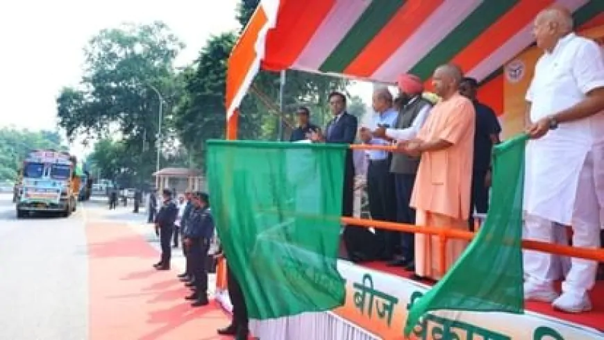 CM योगी ने पंजाब के किसानों की मदद को भेजा एक हजार क्विंटल गेहूं बीज