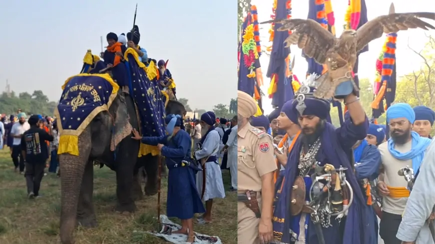 बंदी छोड़ दिवस पर निहंग सिखों ने घुड़सवारी के दिखाए जौहर, नगर कीर्तन में शामिल हुई संगत 