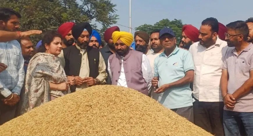 CM भगवंत सिंह मान ने मंडियों का जायजा लिया, किसानों और आढ़तियों से की बातचीत