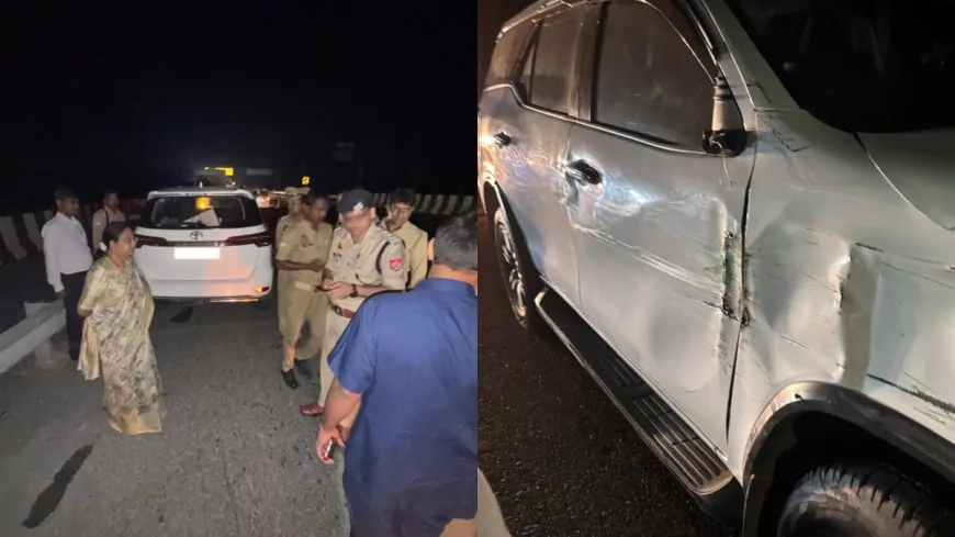 यूपी की मंत्री बेबी रानी मौर्य की गाड़ी का एक्सीडेंट, आगरा लखनऊ एक्सप्रेसवे पर हुआ हादसा