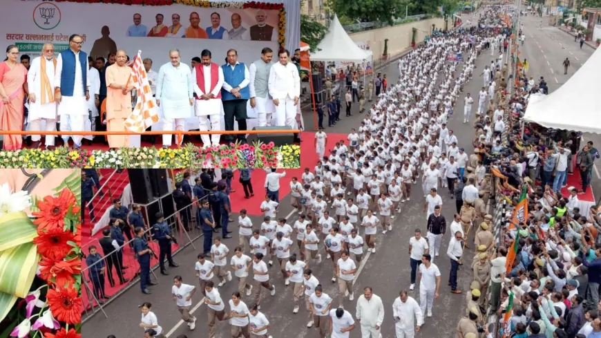 लौह पुरुष सरदार वल्लभभाई पटेल की जयंती पर CM योगी ने राष्ट्रीय एकता दौड़ को दिखाई हरी झंडी