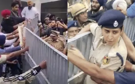 पंजाब यूनिवर्सिटी में छात्र प्रदर्शन, गेट पर चढ़े छात्र, पुलिस ने किया लाठीचार्ज 