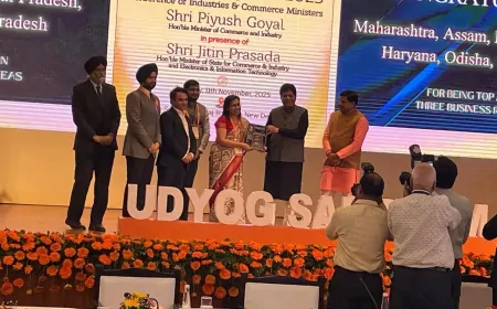 भारत सरकार ने पंजाब को दिया ‘टॉप अचीवर’ पुरस्कार, उद्योग-समर्थक नीतियों को मिला बड़ा सम्मान