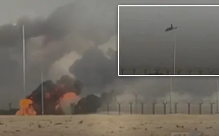 दुबई एयर शो में भीषण हादसा, तेजस फाइटर प्लेन हुआ क्रैश