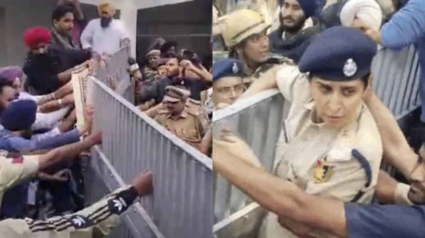 पंजाब यूनिवर्सिटी में छात्र प्रदर्शन, गेट पर चढ़े छात्र, पुलिस ने किया लाठीचार्ज 