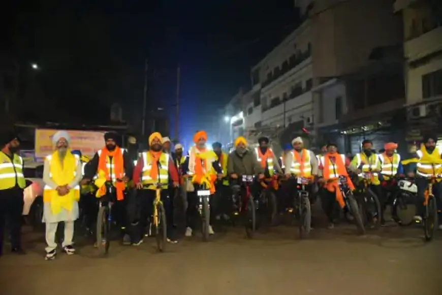 श्री गुरु तेग बहादुर जी की शहीदी शताब्दी पर आयोजित साइकिल यात्रा का लुधियाना में किया गया स्वागत