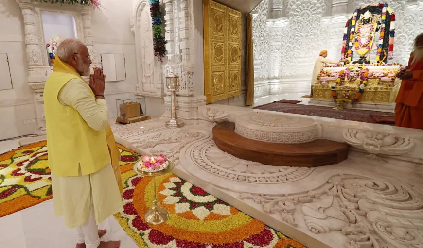 Uttar Pradesh : राम जन्म भूमि पहुंचे PM मोदी, किया भव्य रोड शो 