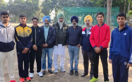 Punjab : विजय मर्चेंट ट्रॉफी 2025–26 के लिए पंजाब U-16 पुरुष टीम में मोहाली के पांच खिलाड़ियों का चयन