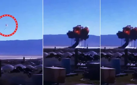 अमेरिका के कैलिफोर्निया में F-16 लड़ाकू विमान क्रैश, जमीन से टकराते ही भड़की आग; पायलट ने इजेक्ट होकर बचाई जान