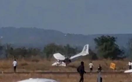 Madhya Pradesh : बड़ा विमान हादसा होने से टला, लैंडिंग के दौरान हुआ ब्रेक फेल