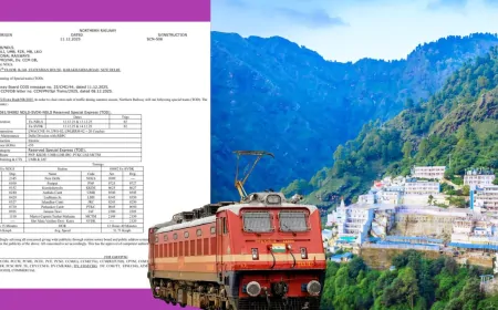 श्री माता वैष्णो देवी जी की यात्रा करने वाले लोगों के लिए खुशखबरी, दिल्ली से कटरा के बीच स्पेशल ट्रेन सेवा शुरू