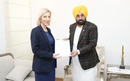 Punjab–UK संबंधों को मजबूती देने पर चर्चा, सीएम भगवंत मान ने ब्रिटिश डिप्टी हाई कमिश्नर से की मुलाकात