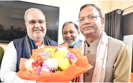 UP News : पंकज चौधरी चुने गए भाजपा प्रदेश अध्यक्ष, कई दिग्गज नेता रहे कार्यक्रम में मौजूद