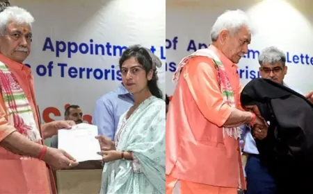 आतंकवादियों को गोली पीड़ित परिवारों को नौकरी - LG मनोज सिन्हा