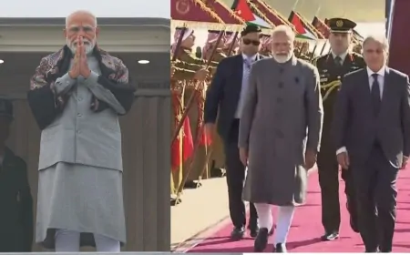 जॉर्डन की राजधानी अम्मान पहुंचे PM मोदी, एयरपोर्ट पर PM जाफर हसन ने किया स्वागत 