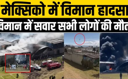 Mexico : इमारत से टकराया Private Jet, विमान में सवार सभी लोगों की मौत 