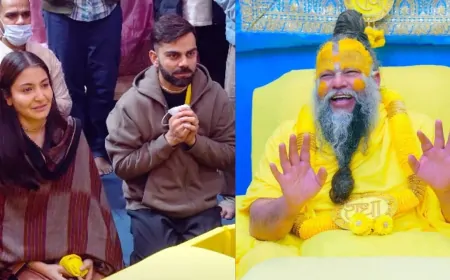 इस साल तीसरी बार प्रेमानंद जी महाराज के दर पहुंचे Virat-Anushka, आंखों में आंसू, गले में तुलसी की माला पहने दिखा कपल