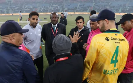 कोहरे की वजह से रद्द हुआ भारत और साउथ अफ्रीका का चौथा टी20 मैच