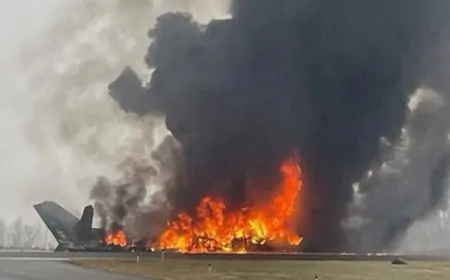 अमेरिका के नॉर्थ कैरोलिना में बड़ा हादसा, लैंडिंग के दौरान बिजनेस प्लेन हुआ क्रैश