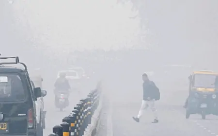 Delhi-NCR में प्रदूषण और कोहरे का सितम, कोहरे और प्रदूषण ने लोगों की बढ़ाई परेशानी